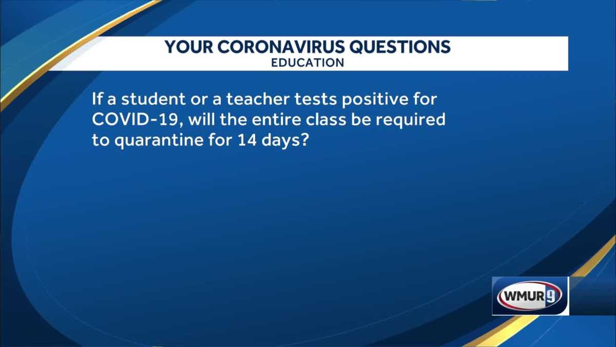 Coronavirus schools Q&A Will classes be quarantined after positive test?