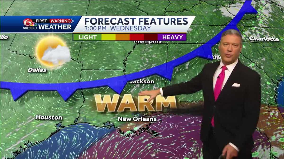 New Orleans weather forecast how hot will it be when will it rain