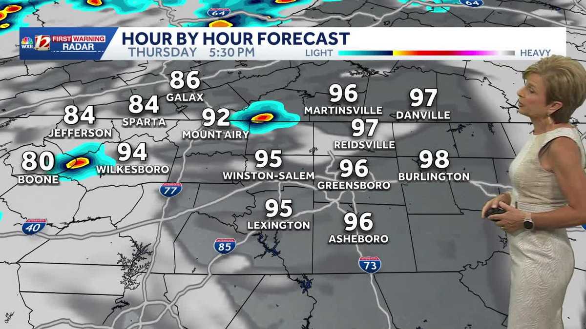 Hotter Thursday, steamy and severe storm risk in North Carolina - WXII