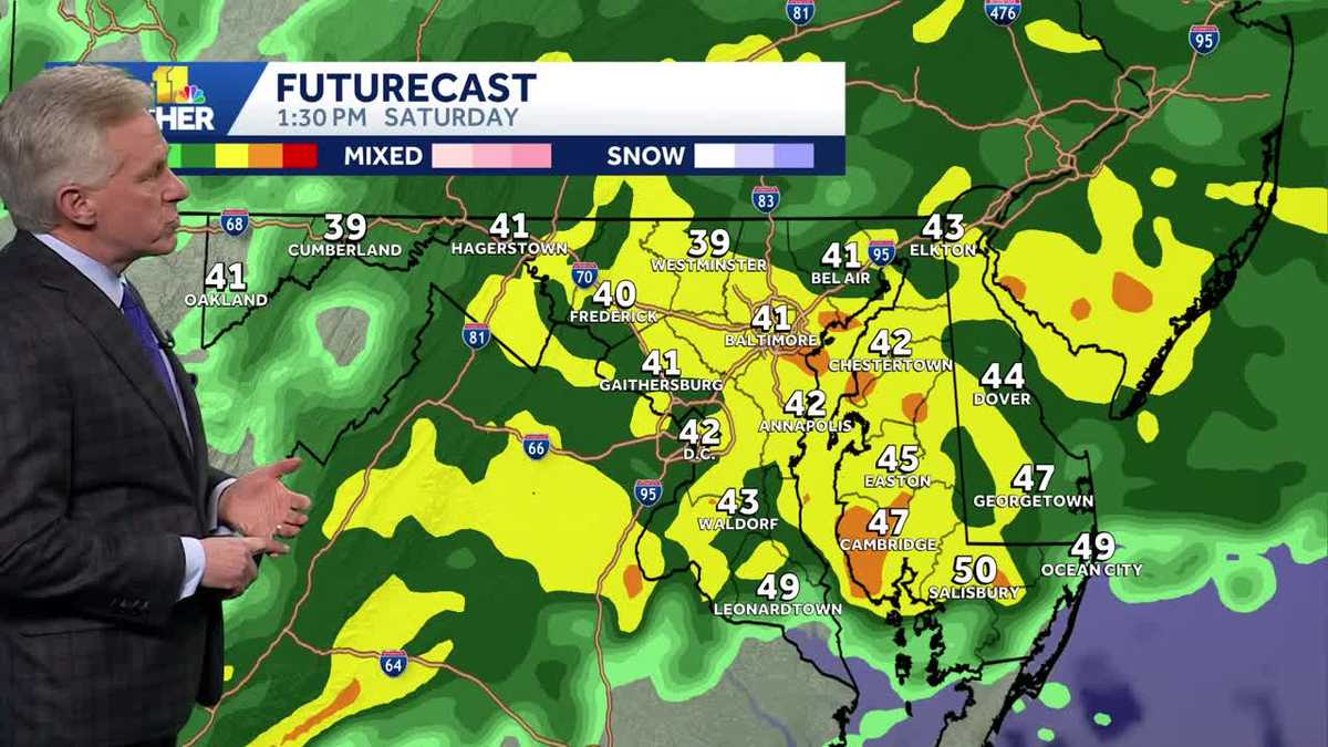 Steady, beneficial rain to fall throughout Saturday across Baltimore region