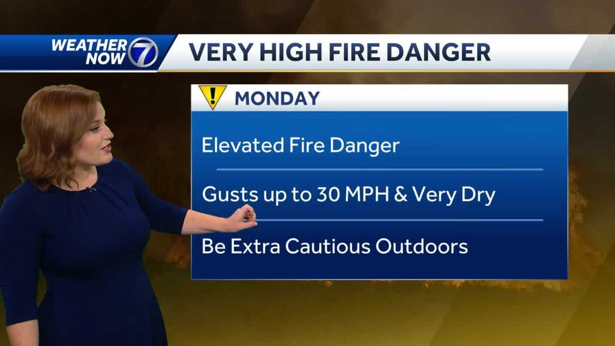 Dry, warm and breezy Monday
