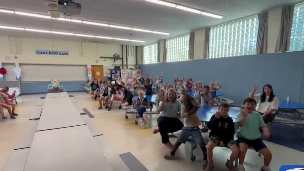 WMUR's Kevin Skarupa visits Memorial School in Bedford