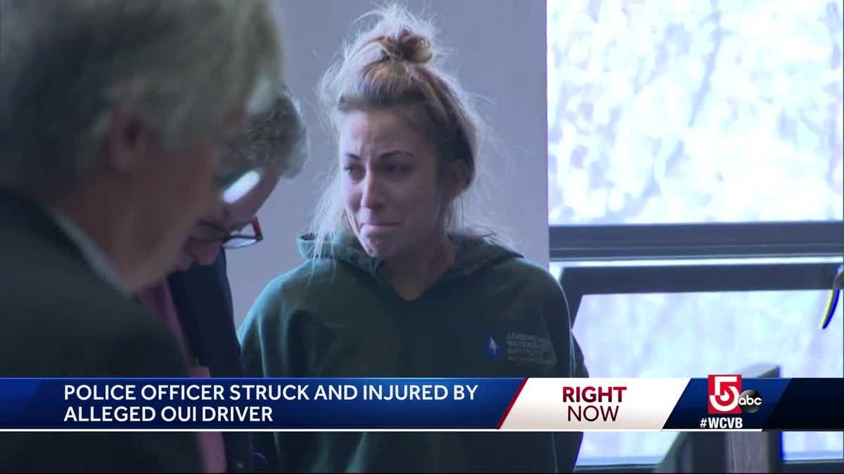 Woman charged with OUI in crash that hurt police officer