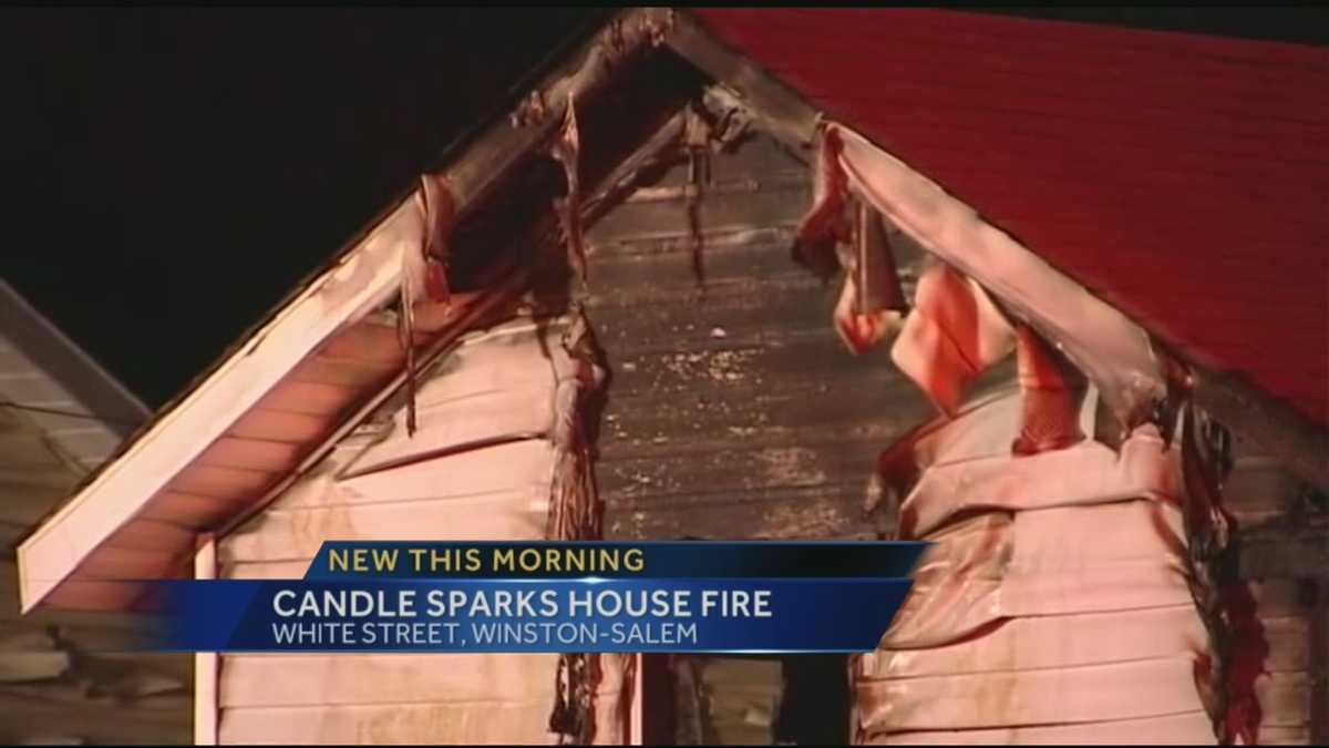 Candle sparks house fire