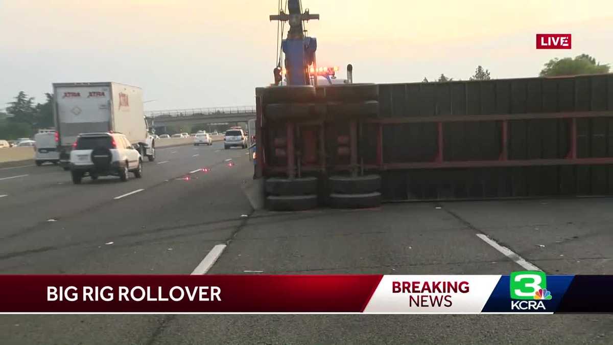 Big Rig Rollover Crash Causing Delays On I 80 1571