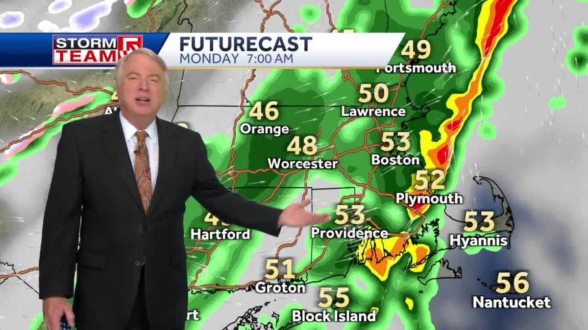 Video: Rain will impact Monday morning commute in Massachusetts