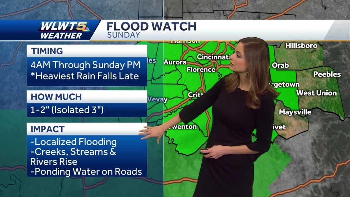 Flood Watch issued ahead of rounds of heavy rain