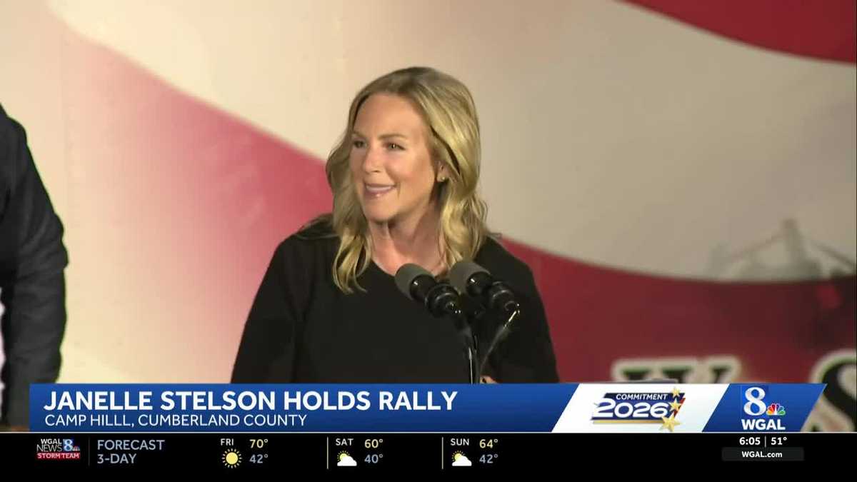 PA Politics: Janelle Stelson goes after Scott Perry on tariffs, fuel prices at Camp Hill rally