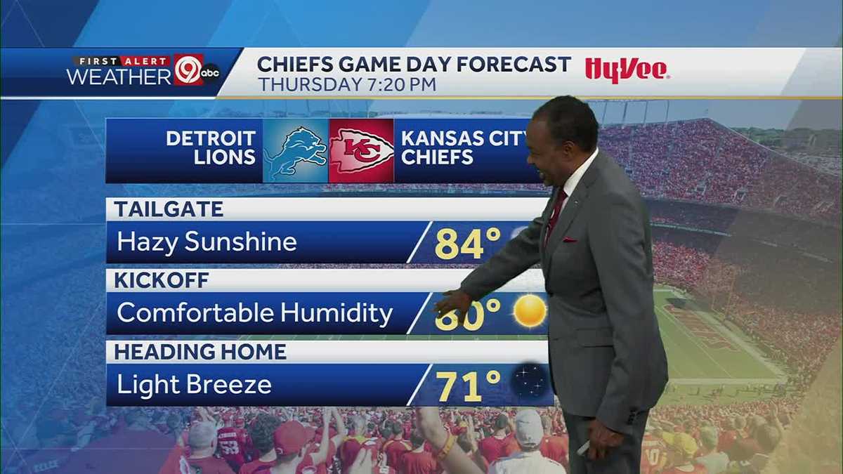 Pleasant weather expected for Chiefs-Lions NFL season opener