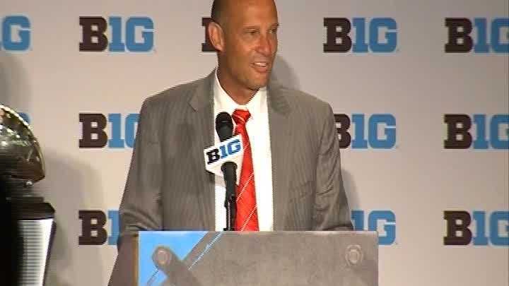 Mike Riley speaks about upcoming season at Big Ten Media Days in Chicago