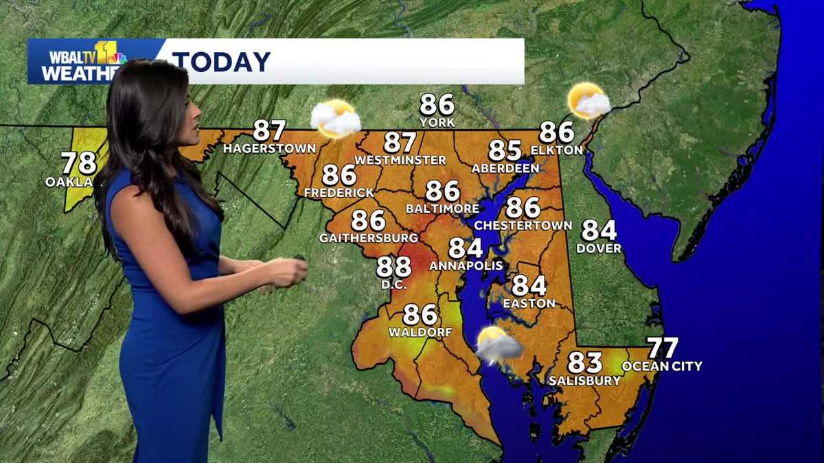 Active weather pattern in Maryland early this week