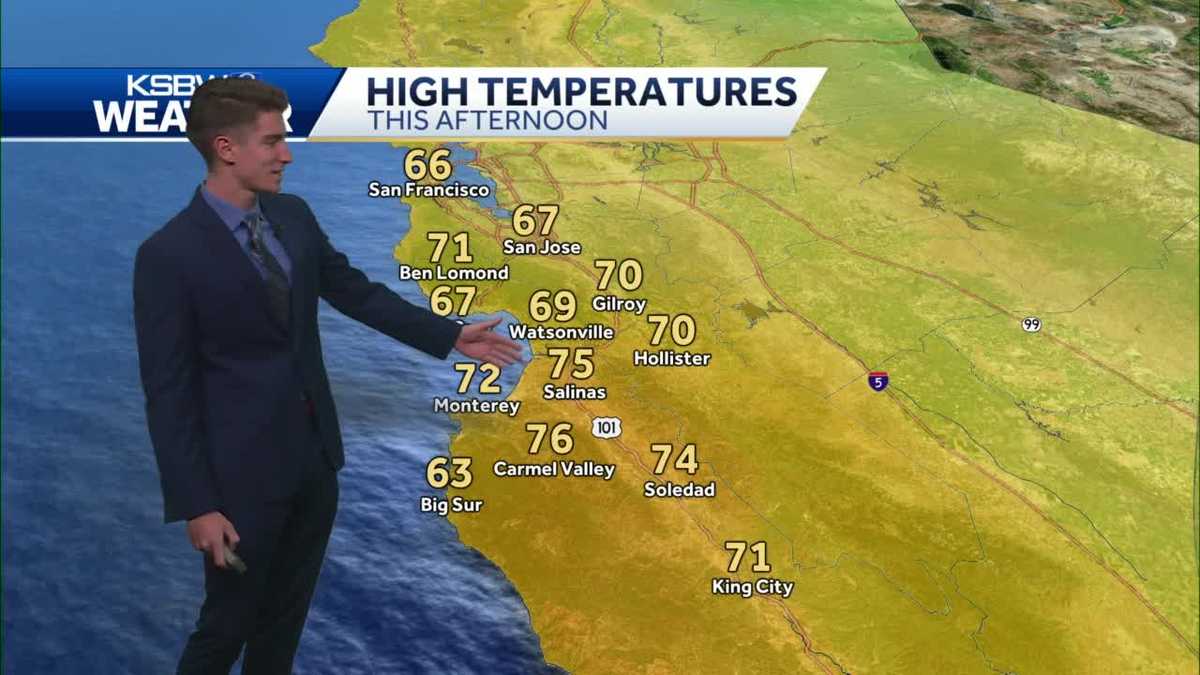 Temperatures 10 Degrees Above Average with Mostly Sunny Skies