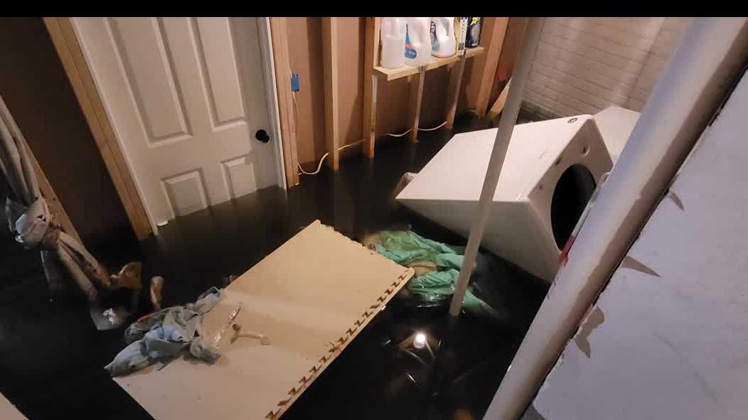 Floodwater fills Elkhart basement, leaving behind a mildew smell