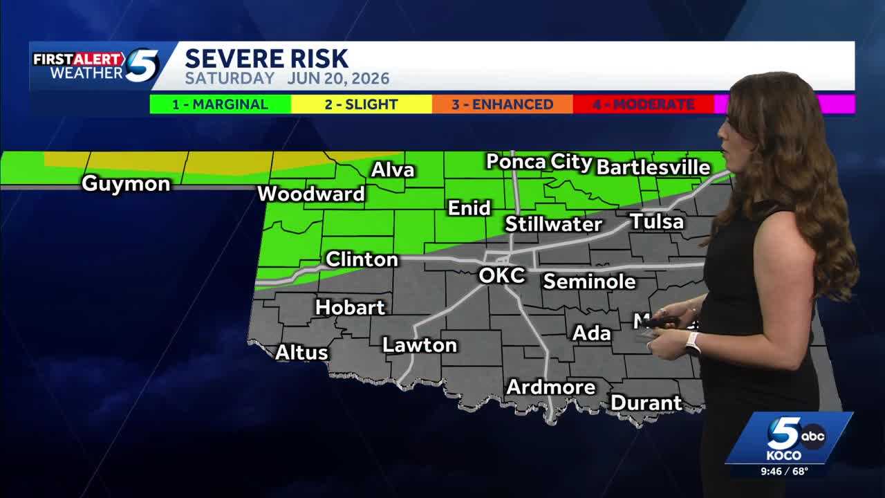 TIMELINE: Rain moves out, storm threat this weekend in Oklahoma