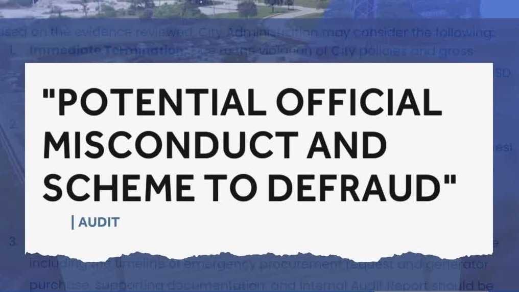 Riviera Beach audit alleges possible collusion in $678K generator deal, recommends criminal investigation