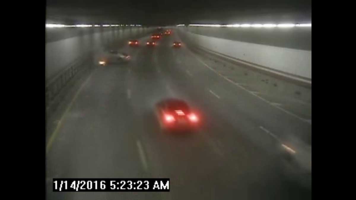 Surveillance video shows Boston tunnel crash