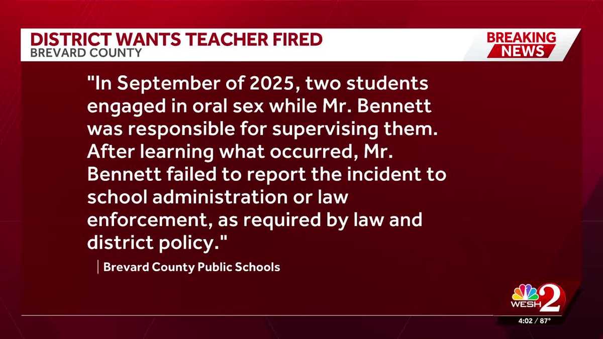 Florida teacher accused of failing to report students' sexual activity