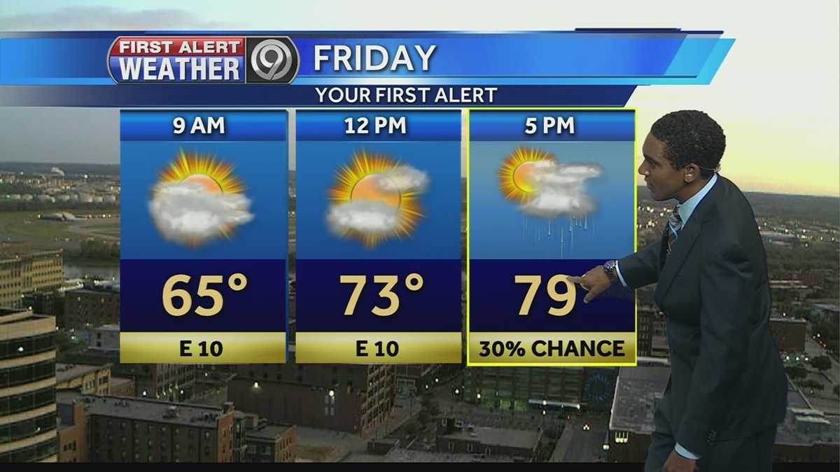 Milder air to start holiday weekend