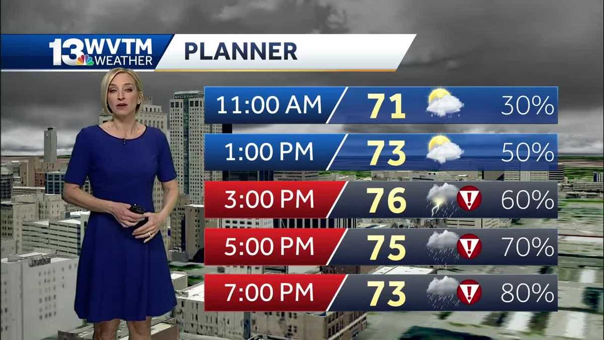 Severe storms possible late today and tonight