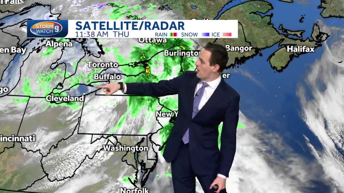 Watch: Rain moves in ahead of snow