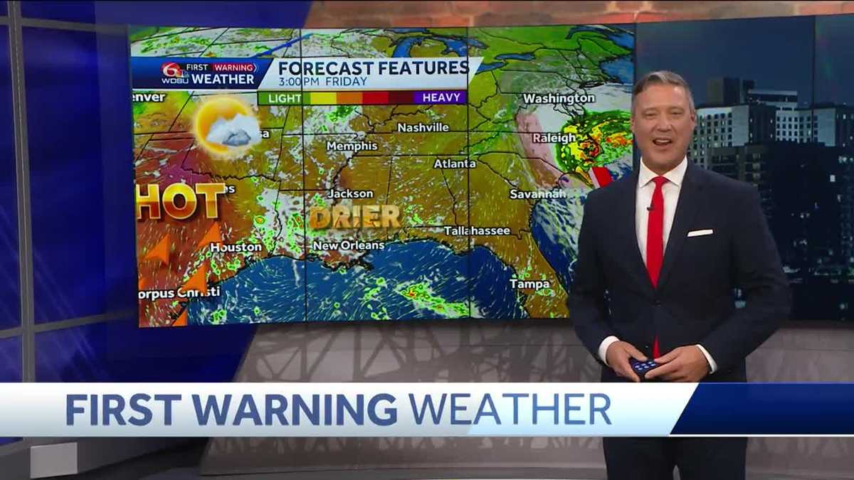 New Orleans weather forecast weekend humidity rain chances