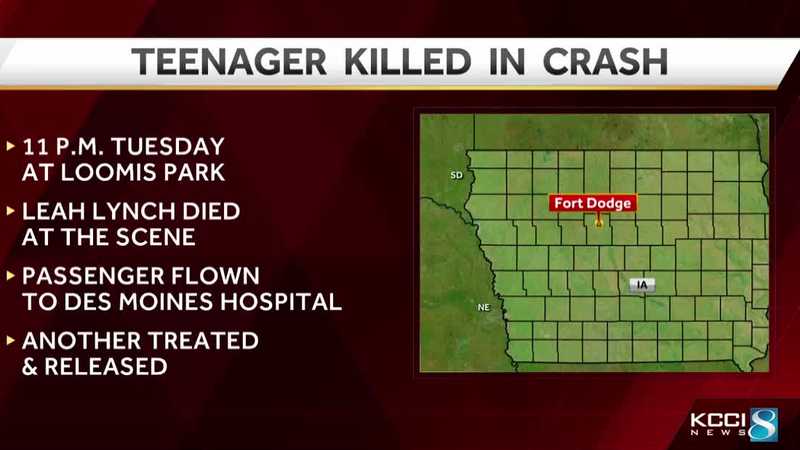 Fort Dodge teenage driver dies in crash at city park