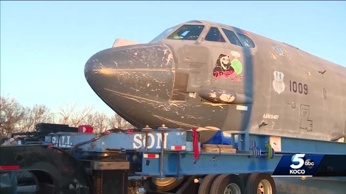 Air Force vet surprised to see the same B-52 he worked on parked along Purcell street