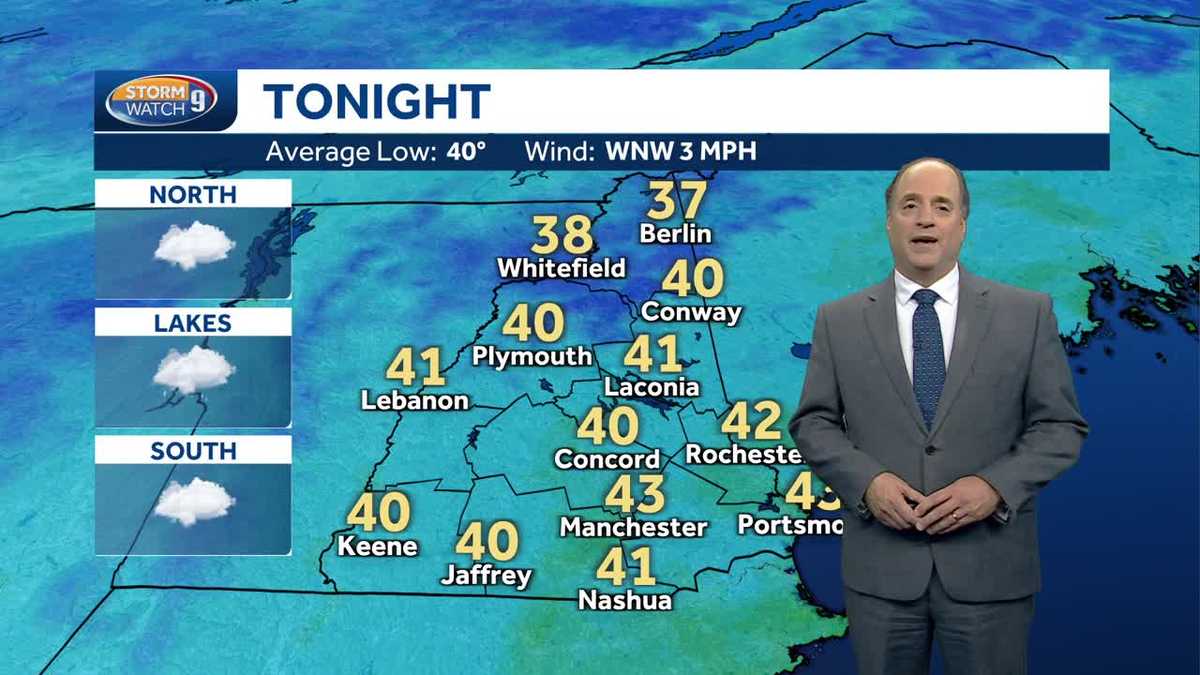 NH forecast video: Showers for some followed by cooler day