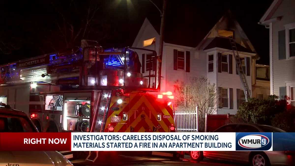 Manchester apartment building damaged by fire Sunday night