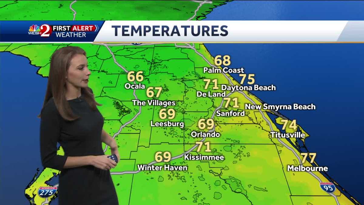 Cooler temps Wednesday in Central Florida