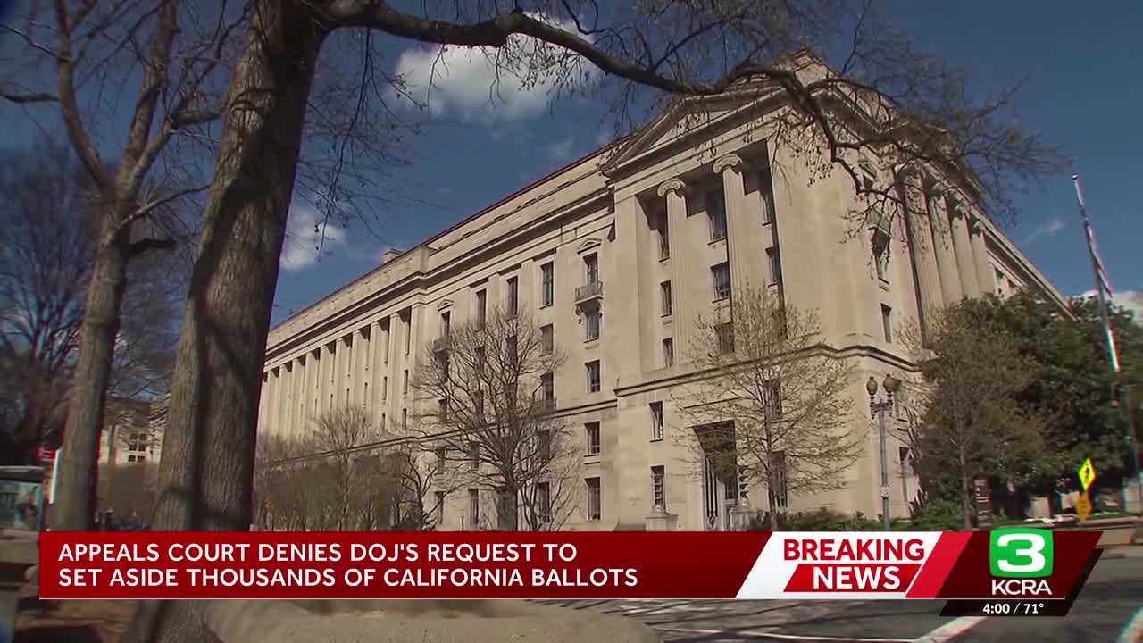 Appeals court dismisses Justice Department effort to challenge California ballots