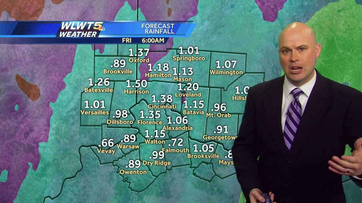 Showers gradually build in this evening