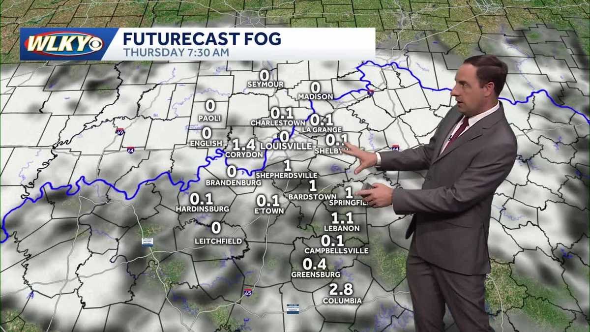 Areas of patchy to dense fog Thursday morning