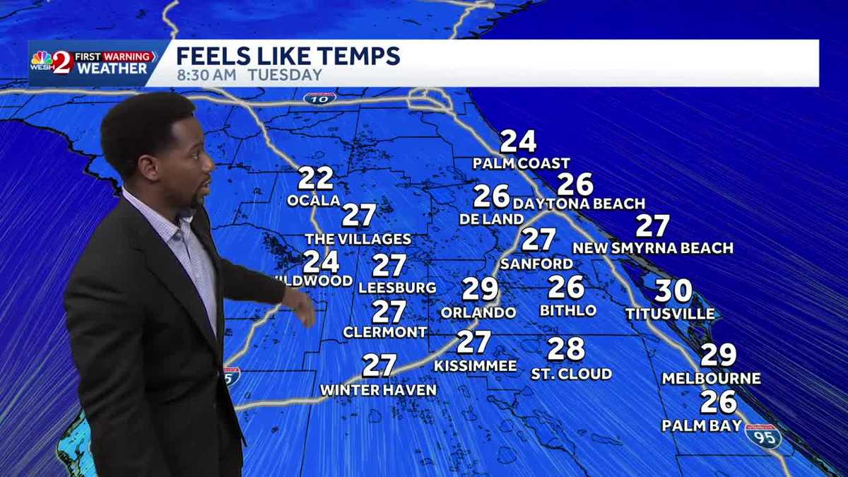 Hot weekend then a drastic drop in temps in Central Florida