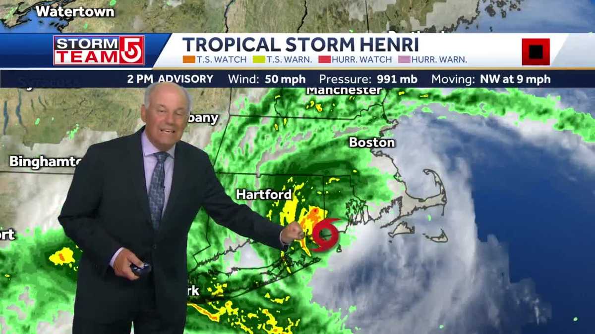 Video: Henri brings torrential rain to parts of Mass.