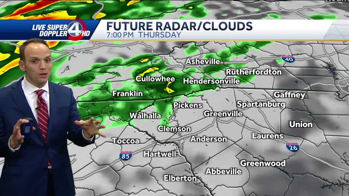 Greenville forecast: Rain moves in Wednesday