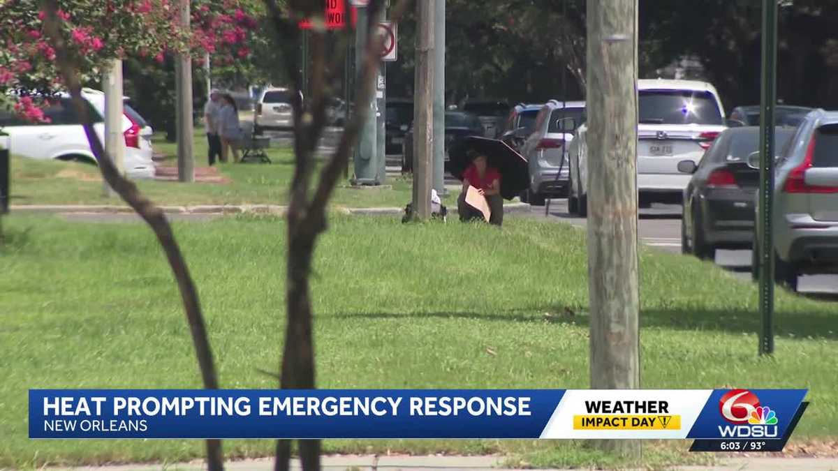 Family experiencing homelessness battles heat wave