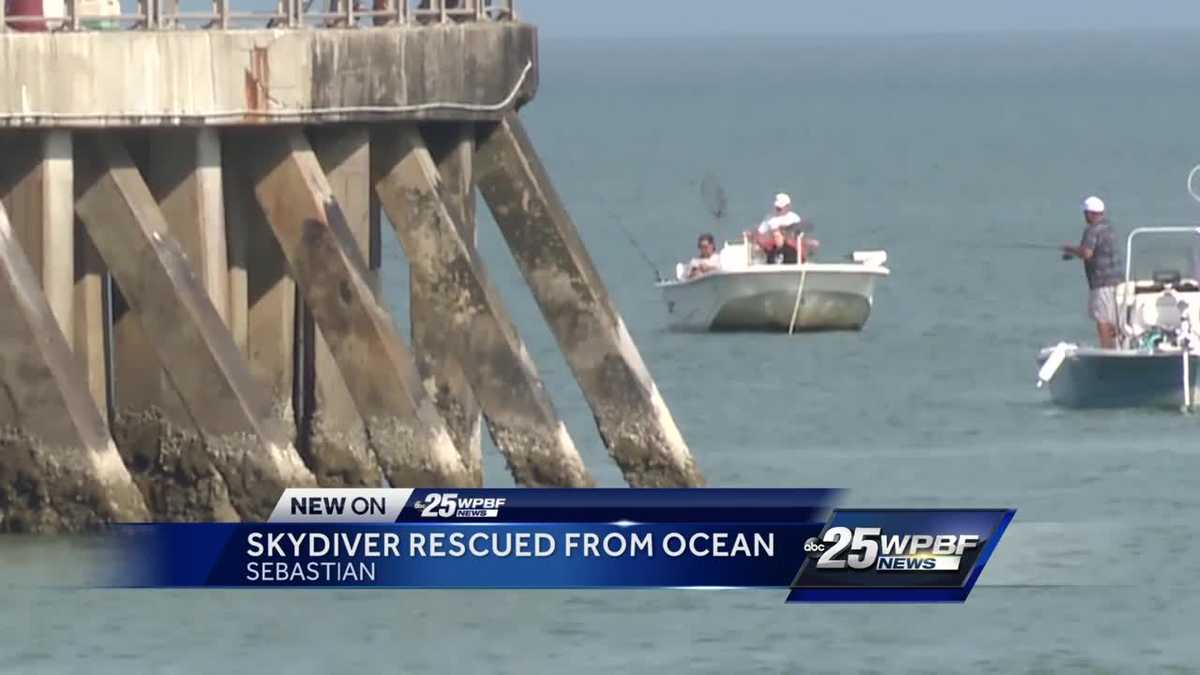 Skydiver rescued from ocean in Sebastian