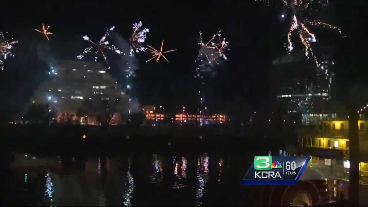 Crowds gather in Old Sacramento for New Year's Eve