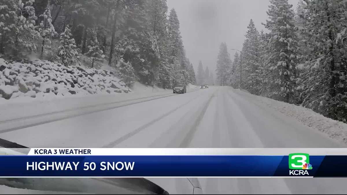 Continuous snowfall on Hwy. 50 creates hazardous conditions