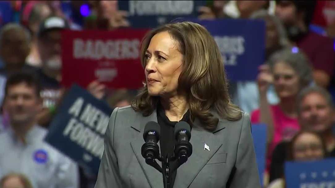 Vice President Kamala Harris visits Madison for campaign rally