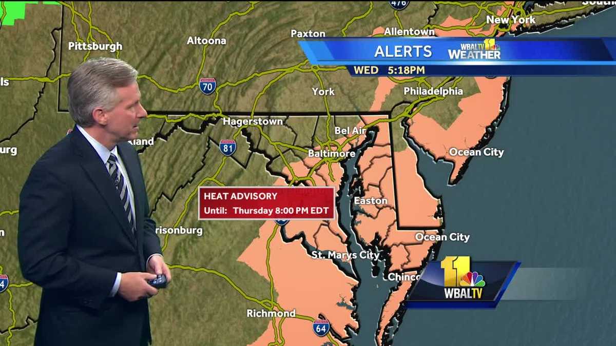 Heat Advisory issued for Thursday