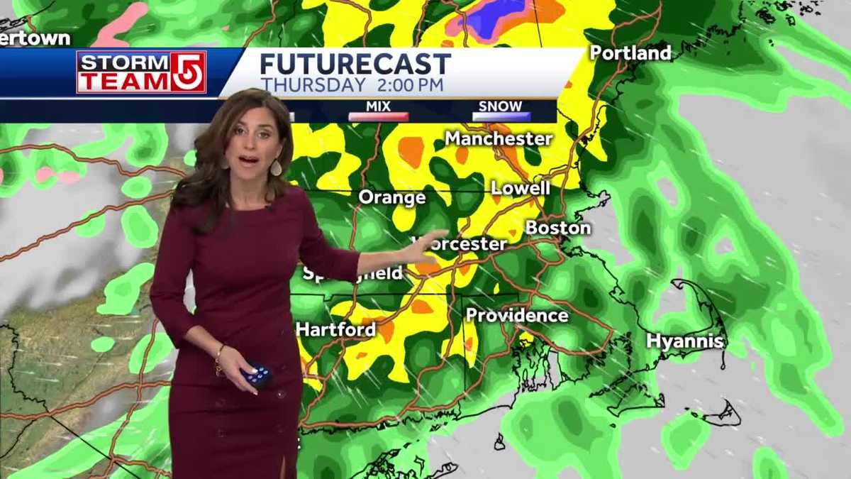 Video: Downpours move in after 2 pm