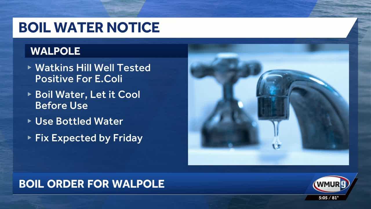 Boil water order issued in Walpole