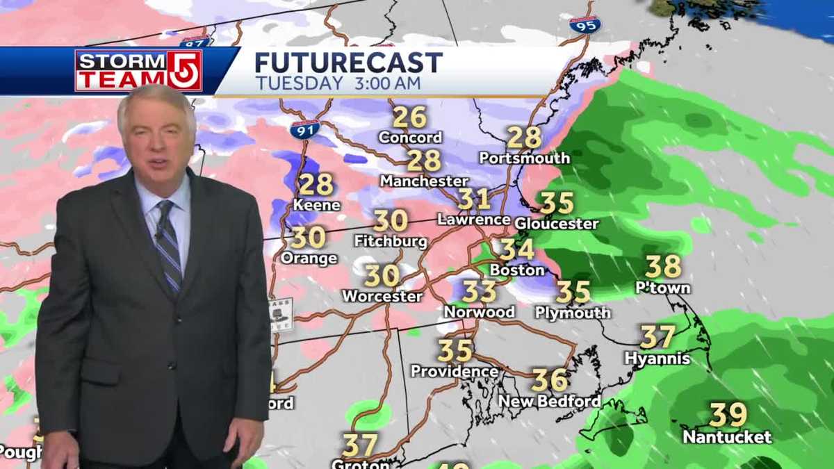 Here's when light snow is expected to arrive in Massachusetts
