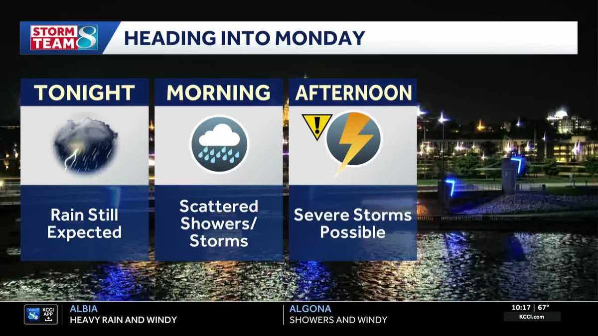 Des Moines weather: Stronger storms return tonight and Monday