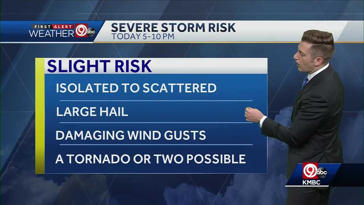 Mostly dry day, severe storms possible Monday evening