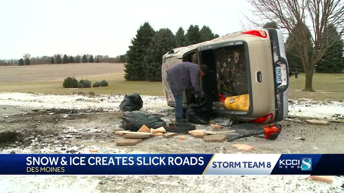 Winter blast causes numerous crashes in Des Moines area