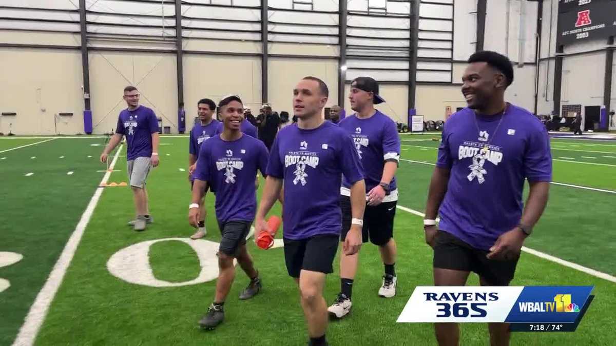 USAA Salute to Service brings Fort Meade service members inside Ravens training facility