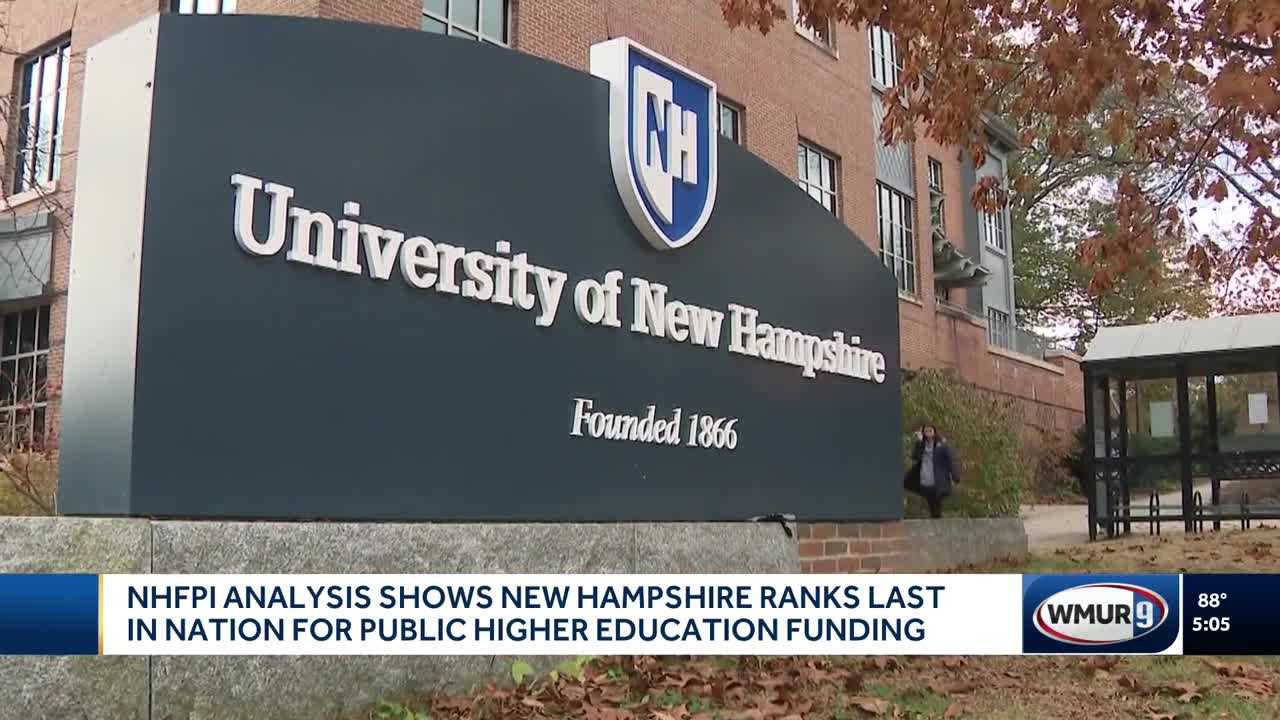 New Hampshire ranks last in nation in funding of public higher education, report shows